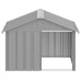 vidaXL Casa para perros acero galvanizado gris 116,5x153x81,5 cm