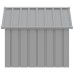 vidaXL Casa para perros acero galvanizado gris 116,5x153x81,5 cm
