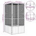 vidaXL Jaula de pájaros acero galvanizado gris 111x107x211,5 cm