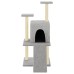 vidaXL Rascador para gatos con postes de sisal gris claro 110 cm