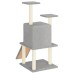 vidaXL Rascador para gatos con postes de sisal gris claro 110 cm