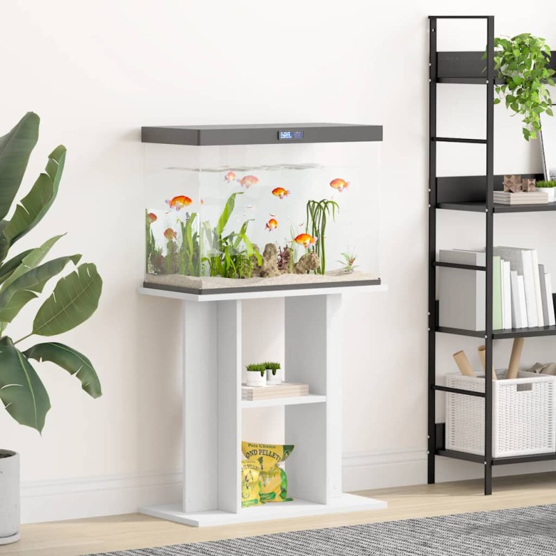 vidaXL Soporte para acuario madera de ingeniería blanco 60x30x60 cm