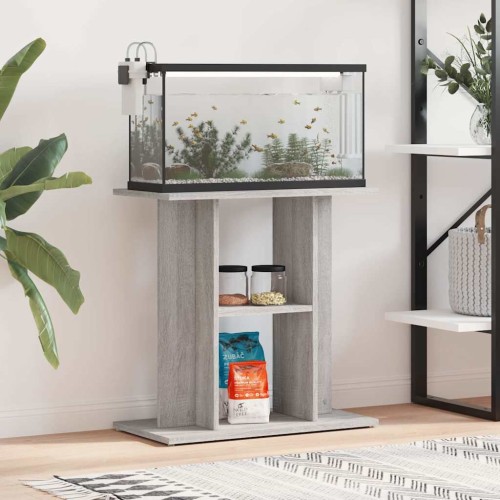 vidaXL Soporte para acuario Sonoma gris 60x30x60 cm Madera sintética