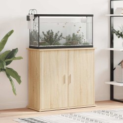 vidaXL Soporte para acuario de roble Sonoma 81x36x73 cm de madera de ingeniería