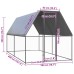 vidaXL Jaula gallinero de exterior de acero galvanizado 2x4x2 m