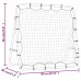 vidaXL Red de rebote ajustable para fútbol acero y PE 96x80x96 cm