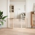 vidaXL Puerta para perros plegable de 3 paneles, 150 cm, madera de álamo
