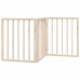 vidaXL Puerta para perros plegable de 3 paneles, 150 cm, madera de álamo