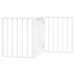 vidaXL Puerta para perros plegable 3 paneles madera álamo blanca 150cm
