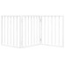 vidaXL Puerta para perros plegable 3 paneles madera álamo blanca 150cm