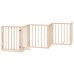 vidaXL Puerta para perros plegable 9 paneles madera de álamo 450 cm