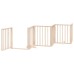 vidaXL Puerta para perros plegable 9 paneles madera de álamo 450 cm