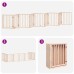 vidaXL Puerta para perros plegable 9 paneles madera de álamo 450 cm
