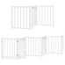 vidaXL Puerta para perros plegable 9 paneles madera álamo blanca 450cm