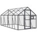 vidaXL Pajarera de aluminio gris antracita 1,79x4x1,85 m