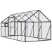 vidaXL Pajarera de aluminio gris antracita 1,79x4x1,85 m