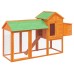 vidaXL Gallinero madera maciza de pino marrón 193x65x117 cm