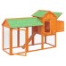 vidaXL Gallinero madera maciza de pino marrón 193x65x117 cm