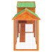 vidaXL Gallinero madera maciza de pino marrón 193x65x117 cm