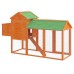 vidaXL Gallinero madera maciza de pino marrón 193x65x117 cm