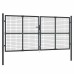 vidaXL Puerta de jardín de malla color antracita 300 x 125 cm acero galvanizado