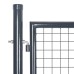 vidaXL Puerta de jardín de malla color antracita 300 x 125 cm acero galvanizado