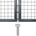 vidaXL Puerta de jardín de malla color antracita 300 x 125 cm acero galvanizado