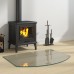 vidaXL Placa de vidrio para chimenea Transparente 80 x 60 cm Cristal