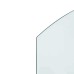 vidaXL Placa de vidrio para chimenea Transparente 80 x 60 cm Cristal