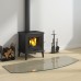 vidaXL Placa de vidrio para chimenea Transparente 120 x 50 cm Cristal