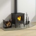 vidaXL Placa de vidrio para chimenea Transparente 120 x 50 cm Cristal