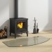 vidaXL Placa de vidrio para chimenea Transparente 100 x 50 cm Cristal