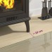 vidaXL Placa de vidrio para chimenea Transparente 100 x 50 cm Cristal