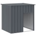vidaXL Caseta para perro con techo de acero galvanizado antracita 110x103x109 cm