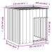 vidaXL Caseta para perro con techo de acero galvanizado antracita 110x103x109 cm