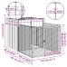 vidaXL Caseta perros con corral acero galvanizado gris 110x201x110 cm