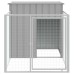 vidaXL Caseta para perro con corral gris claro 110x201x110 cm acero galvanizado