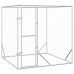 vidaXL Perrera de exterior acero galvanizado plateado 2x2x2 m