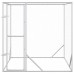 vidaXL Perrera de exterior acero galvanizado plateado 2x2x2 m