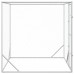 vidaXL Perrera de exterior acero galvanizado plateado 2x2x2 m