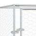 vidaXL Perrera de exterior acero galvanizado plateado 2x2x2 m