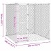 vidaXL Perrera de exterior acero galvanizado plateado 2x2x2 m