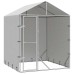 vidaXL Perrera de exterior con toldo acero galvanizado plata 2x2x2,5 m