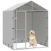vidaXL Perrera de exterior con toldo acero galvanizado plata 2x2x2,5 m