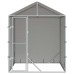 vidaXL Perrera de exterior con toldo acero galvanizado plata 2x2x2,5 m