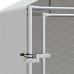 vidaXL Perrera de exterior con toldo acero galvanizado plata 2x2x2,5 m