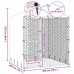 vidaXL Perrera de exterior con toldo acero galvanizado plata 2x2x2,5 m