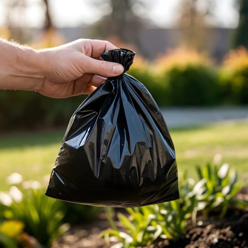 vidaXL Bolsas para cacas de perro 750 uds PE negro 30x20 cm