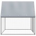 vidaXL Gallinero de acero galvanizado plateado y gris 2x2x2 m