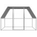 vidaXL Gallinero de acero galvanizado plateado y gris 3x2x2 m